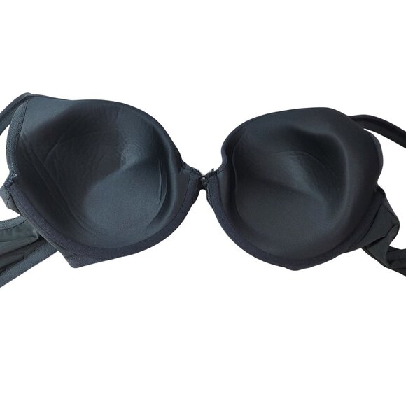 Cacique Boost Plunge Bra Black 44DD Underwire Adjustable Strap Seamless Cup - Picture 6 of 10